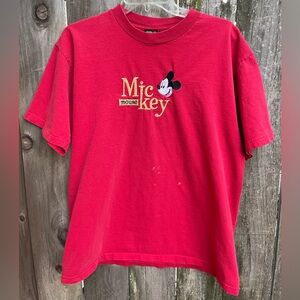 Vintage 90s Disney Red Mickey Mouse Tee